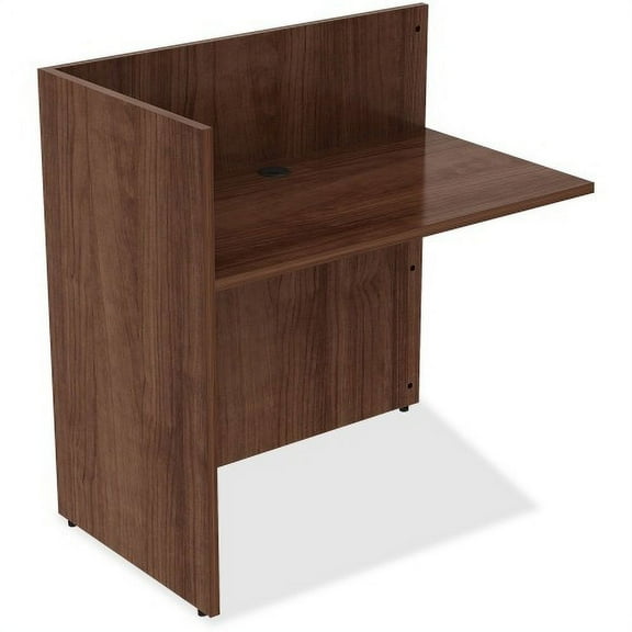 Lorell Essentials Series Return 42" x 24" x 41.5" , 0.1" Edge - Material: Polyvinyl Chloride (PVC) Edge - Finish: Walnut Laminate