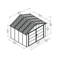 thumbnail image 3 of CANOPIA by PALRAM Yukon 11 ft. x 9 ft. Dark Grey Storage Shed / Garage, 3 of 8