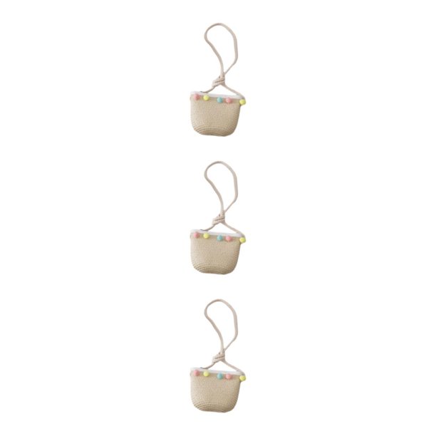 Minnieouse Elegante y conveniente sombrero para niñas, colección de verano con bolso de hombro, Material ligero trenzado de paja, sombrero para Type1 NO1