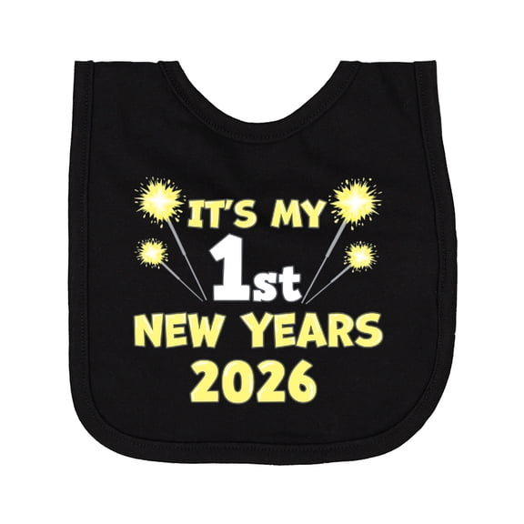 Inktastic It's My 1st New Years 2026 Newborn Bib