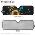 thumbnail image 7 of Uorisanigo Windshield Sun Shade for Jeep Wrangler Rubicon Sahara TJ JK JKU 2 Door & 4 Door Window Sunflower Butterfly Sunvisor Mat, Blocks Sun Rays Heat, Keep Your Car Cooler, 7 of 7
