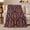Purple Damask, variant on Gold Floral Damask on Purple Field, Elegant Vintage Style for Pattern Lovers, Ornate Baroque Floral Pattern and Housewarming Gift, Cozy Flannel Blanket for Bedroom and Guest Room, Home Decor