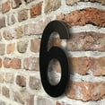 thumbnail image 4 of HASWARE 6 inch (15 cm) Stainless Steel House Number Apartment Door Numbers Mailbox Address Sign with 2 Screws (#1, Black), 4 of 5