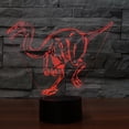 thumbnail image 2 of YSITIANNA 3D Dinosaur Night Light Touch Switch Decor Table Desk Optical Illusion Lamps 7 Color Changing Lights LED Table Lamp Xmas Home Love Birthday Children Kids Decor Toy Gift STNL#3696, 2 of 5