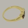 thumbnail image 4 of LBG British Made 9k Yellow Gold Ring with Natural Garnet Womens Anniversary Ring - 33 size options - Size 4, 4 of 6