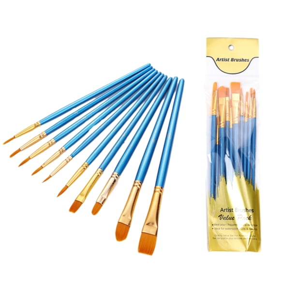 Moyic 10 unids/set sistema de cepillo de aceite suave y duradero con rendimiento duradero respetuoso del medio ambiente versátil Kits de experimentos de química Azul
