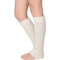 thumbnail image 3 of Isadora Paccini Women's Ribbed Knit Leg Warmers LW15-A-IVORY, 3 of 4