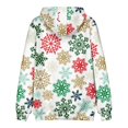 thumbnail image 4 of Xmas Hoodie Mens Loose Fit Santa Claus Print Athletic Mens Sweatshirt Long Sleeve Drawstring Hood with Pockets Mint Green 6XL, 4 of 4
