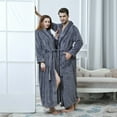 thumbnail image 3 of Seductiva Clearance Women's Lightweight Robe Womens Solid Color Long Robe Soft Warm Plush Bathrobe Belt Integrated Ladies Sleepwear Pajamas Housecoat Nightgown Soft Lightweight, 3 of 9