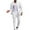 White, variant on Mens Tracksuit Sets Full Zip Jogging Sports Gym Suit 2 Piece Athletic Contrast Sweat Suits Black L