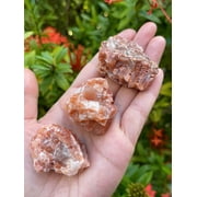 Calcite Rough Natural Stones, Raw Calcite Crystals (Red Calcite, 0.25 Pound)