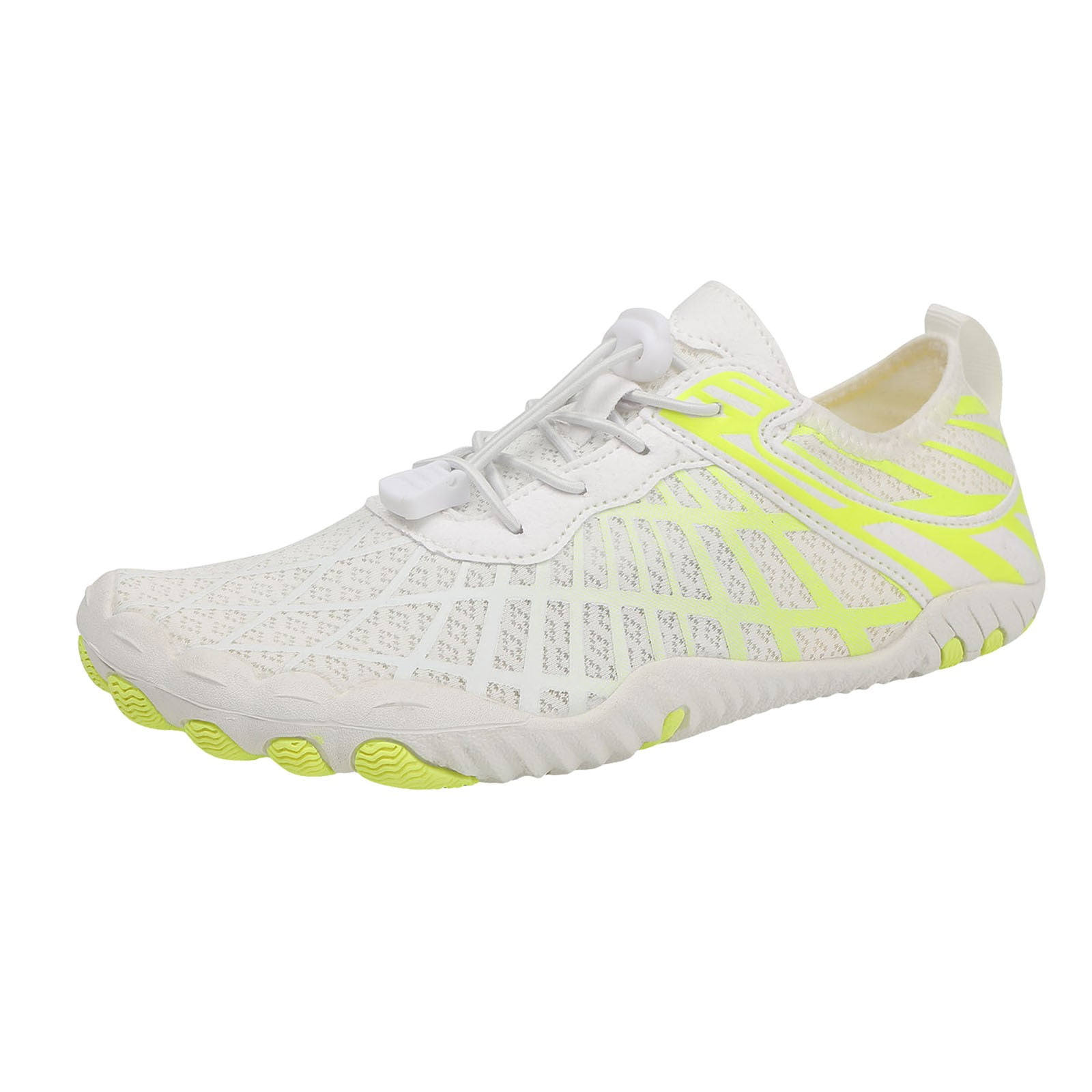 Dakaela Hike Barefoot Shoes Athletic Hiking Minimalist Water Sneakers Wide Toe Box Running Shoe Yellow 8