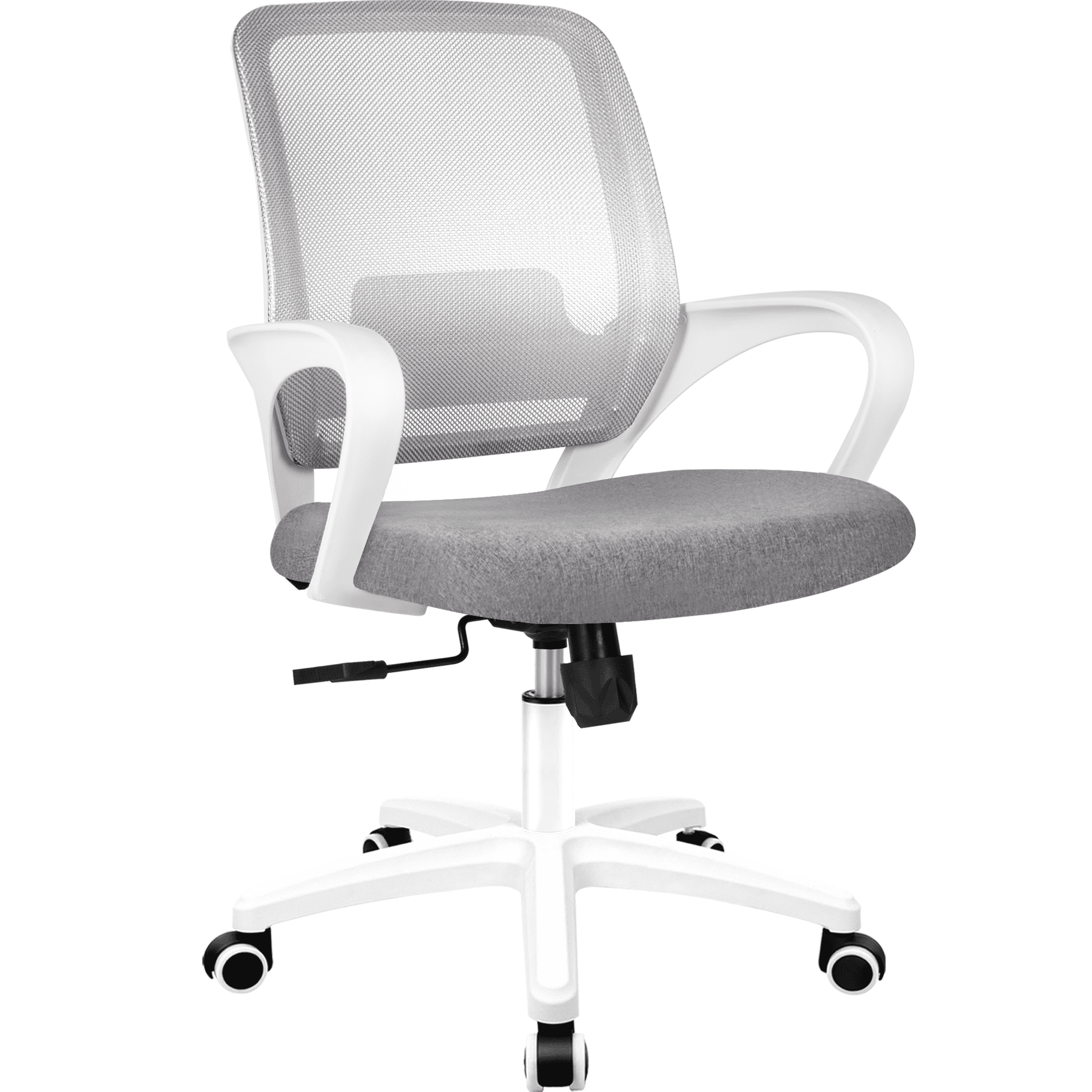 CELTOSS Ergonomic Home Office Chair, Mid Back Lumbar Support Desk Chair, Adjustable Height with Armrests for Adults, Gray