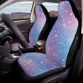 thumbnail image 4 of POLERO Starry Sky Print Front Seat Covers for Automobile, Easy to Install Stretch Polyester Fabric Automotive Seat Cover Protector, 2 Pack for Most Cars and Trucks, 4 of 12