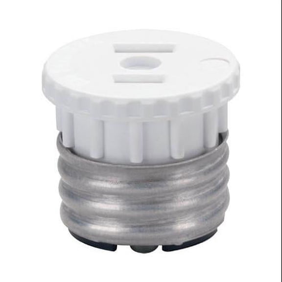 Pass & Seymour 125CC20 White Lamp Holder to Outlet Adapter - 1 piece Only