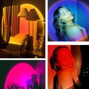 FAMKIT Sunset Lamp, RGB Color Changing LED Sunset Projector, 16 Colors Sunset Lamp Projection, 360° Rotation Floor Lamp Rainbow Projection Light for Gifts, Bedroom, Party, Christmas Decor