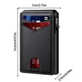 thumbnail image 3 of WFSCRD Wallet For Men Ultra-Thin RFID Blocking Bifold With POP UP Card Slot & Money Clip Wallet Front Pocket Design Holds 12 Cards & Cash Gift For Dad/Husband, 3 of 7