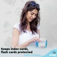 thumbnail image 6 of Enday Index Card Holder 3x5 Inch File Organizer for Focus Notes & Flash Cards, Blue 4 Pack, 6 of 7