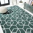 thumbnail image 5 of JONATHAN Y SUPERSOFT 5 x 8 Area Rug, Tumbling Blocks Geometric - Green/White, SEU101D-5, 5 of 10