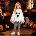 thumbnail image 5 of 2026 Halloween Clothing: Cute Pumpkin Ghost Sweatshirt, Basic Halloween Outfits, Perfect for Halloween(02_White,9-12 Months), 5 of 8