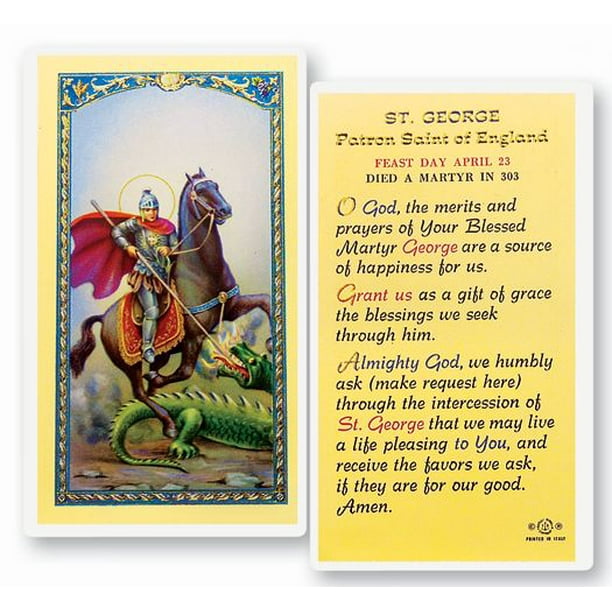 Saint Holy Card Laminated Italian Holy Prayer Cards with Gold Accents Pack of 25
