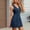 Dark Blue, variant on Denim Dress for Women Sleeveless Button Down Jean V-Neck Casual Slim Fit A-Line Swing Dresses Light Blue