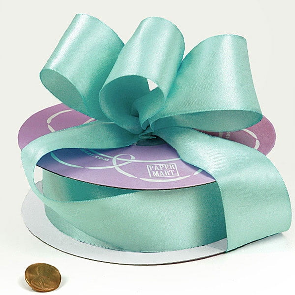 aqua satin ribbon