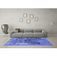 thumbnail image 3 of Ahgly Company Machine Washable Indoor Rectangle Oriental Blue Industrial Area Rugs, 2' x 5', 3 of 4