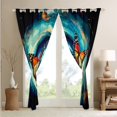 thumbnail image 3 of Butterfly 30%-50% Blackout Curtains Galaxy Starry Sky Curtains Universe Outer Space Wormhole Print Bedroom Curtains Dreamy Butterfly 52"Wx84"L, 3 of 5