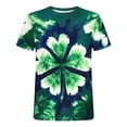 thumbnail image 4 of ZRGHAOYLQ St Patricks Days Shirts Trendy Shamrock Graphic Tees Plus Size Short Sleeve Tshirts Mens Trendy Crewneck Tee Summer Tops Loose Fit Workout T Shirts, 4 of 4
