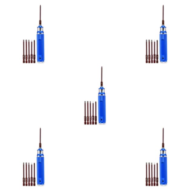 Destornilladores 6 en 1 Riwesomey para Modelos y electrónica RC color azul