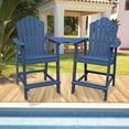 thumbnail image 3 of Boyel Living Patio Tall Adirondack Chair Set (Set of 2)with Connecting Tray Balcony Chair,Adirondack Chair Bar Stools for Patio Garden Lawn Pool Backyard Outdoor Deck Chair Weather Resistant Navy Blue, 3 of 10