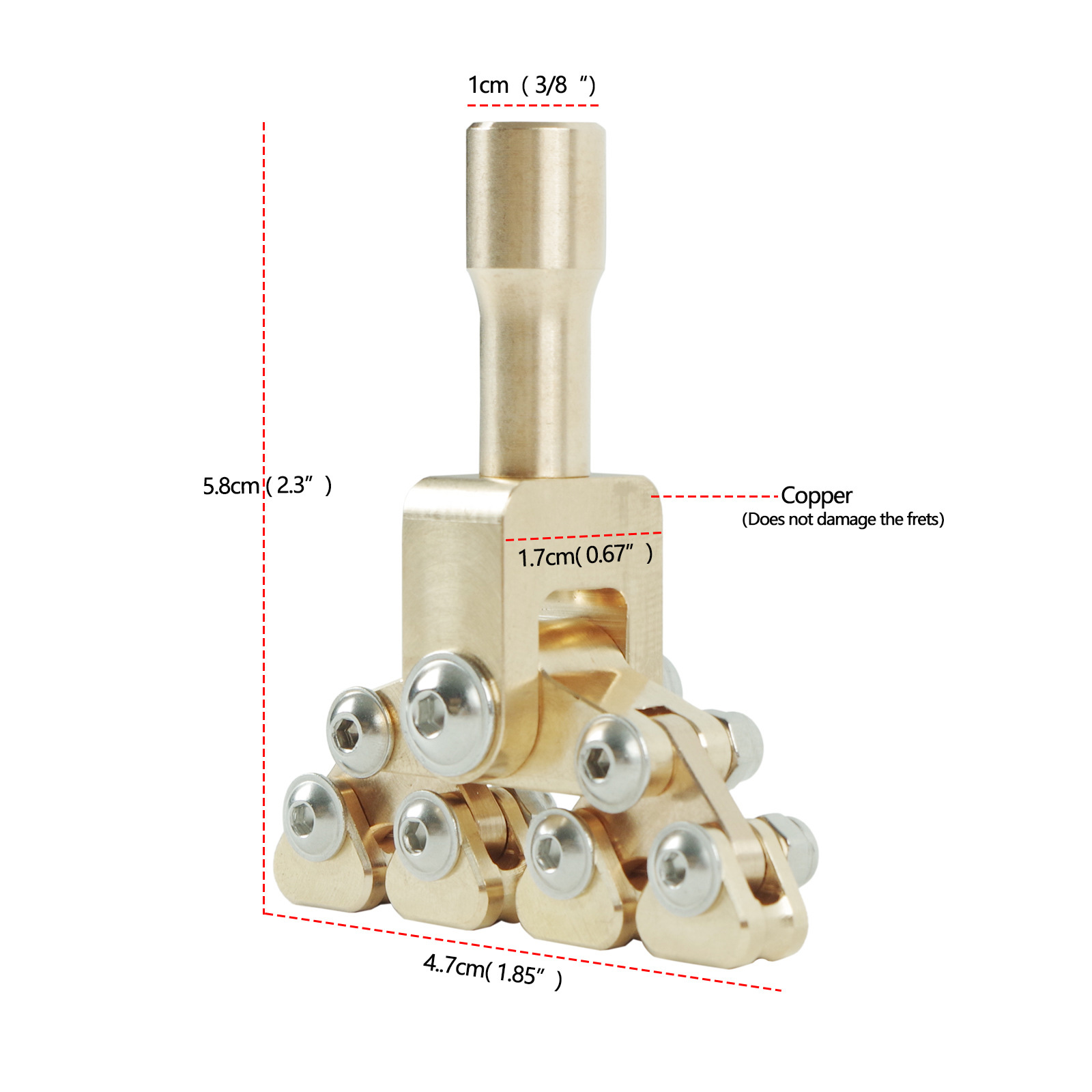 TAPDRA Luthier Fret Press Tool for Beginners and Professionals Copper Stainless Steel Balanced Pressure Application Compact