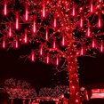 thumbnail image 3 of Christmas Lights Outdoor, Meteor Shower Lights Falling Rain Lights for Xmas Tree Halloween Decoration Wedding Party - red, 3 of 5