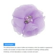 thumbnail image 4 of Uxcell Artificial Rhinestone Chiffon Flower Heads, Light Purple Faux Flowers 2 Inch Pack of 30, 4 of 5