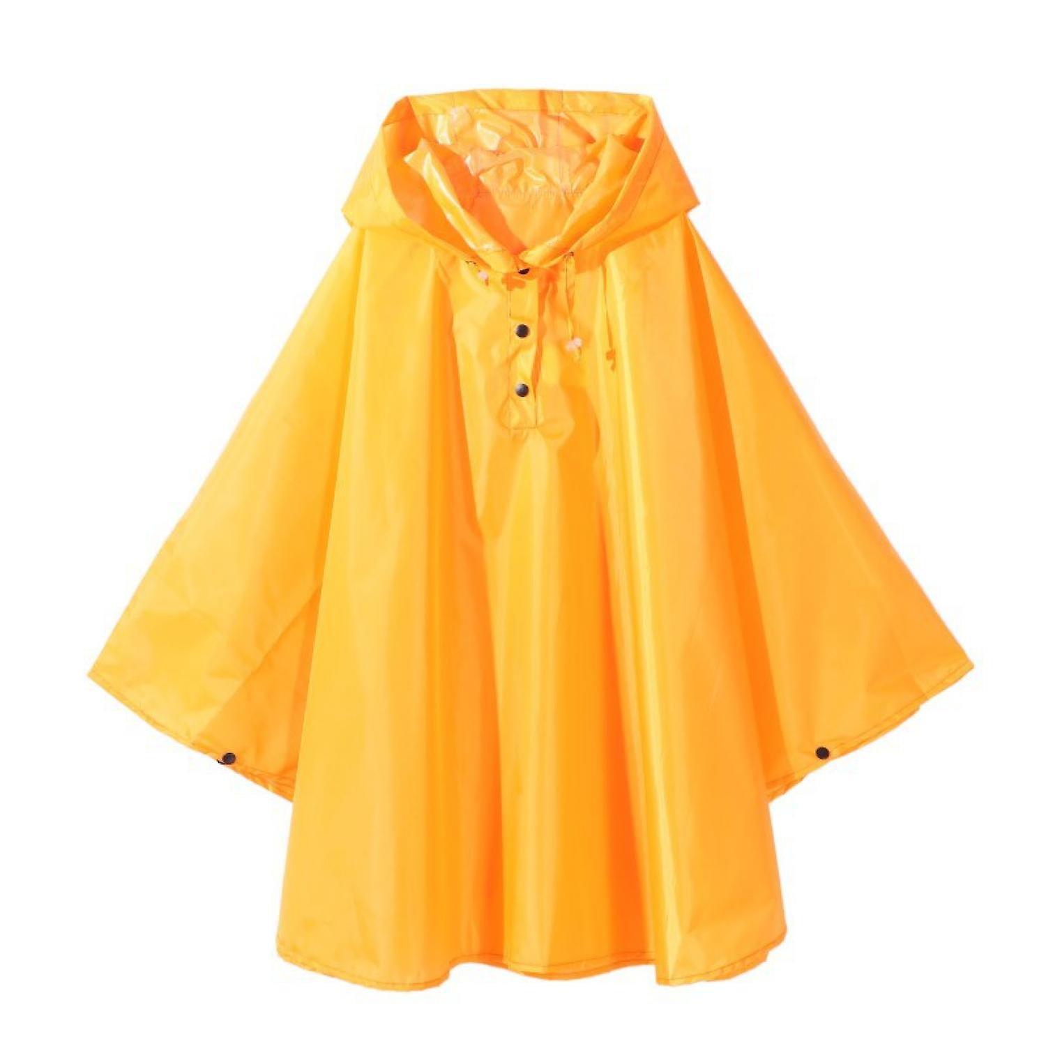 Poncho de Pluie pour Enfants avec Capuche, Orange, TG