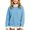 Sky Blue, variant on SGMVNU Girls' Zip Neck Hoodie for Little Girls – Cozy Kids' Casual Sweatshirt with Stand Up Collar Lightweight Winter Layer Blue 9-10 Years