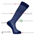 thumbnail image 3 of Men's Navy Blue Over The Calf Dress Socks Love Sock Company Knee High Chevron (M), 3 of 5