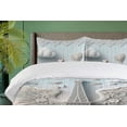thumbnail image 2 of Ambesonne Eiffel Tower Duvet Cover Set, Dreamy Paris and Wings, Calking, Soft Blue Blush Pale Grey, 2 of 4