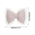 thumbnail image 2 of Soft Bow Wrist Pillow Exquisite Bow Pillows Cute Flannel Throw Pillow White Lace Wrist Pillows Practical Home Decoration for Sofa Office Lumbar Pillow Cushion, 2 of 6