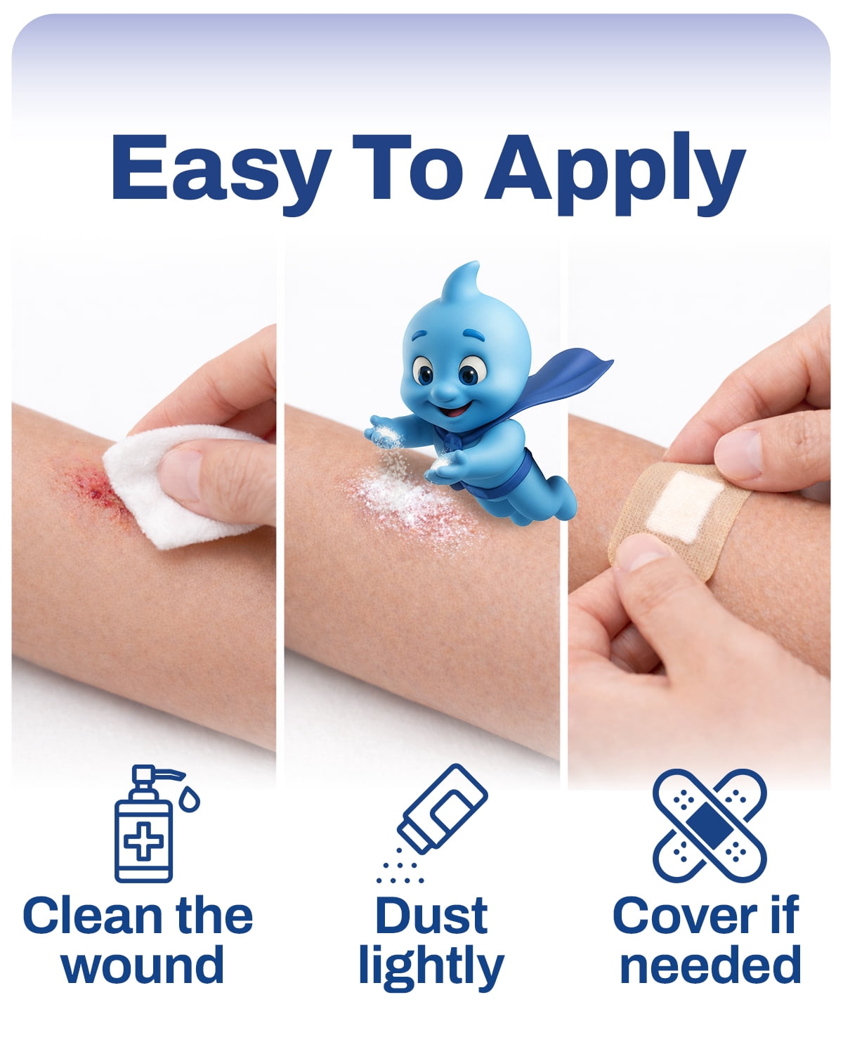 Polvos de Sulpha First Aid Antibiotic Powder for Cuts, Burns, and Infection Care, 7.5 grams, 2 pack
