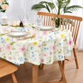 thumbnail image 2 of Rdsfhsp Oval Tablecloth, Pastel Floral Table Cover for Kitchen & Dining Table, Washable Decorative Tablecloth, Reusable Table Protector, Garden Flower Home Decor, 2 of 4