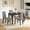 Espresso, variant on Leovanni Counter Height Dining Set for 4, 5-Piece Solid Wood Square Pub Table with 4 Backrest Stools, High Top Kitchen Set for Small Space, Apartment & Dining Room, Walnut