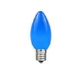 thumbnail image 2 of Novelty Lights C7 Blue Ceramic Christmas Lights Set - Indoor/Outdoor Christmas Light String – Opaque Christmas Bulbs – Outdoor String Lights - Brown Wire - 25 Foot, 2 of 5