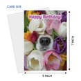 thumbnail image 2 of Tarjeta de felicitación 90210 Exotics, bonita nariz de cachorro en tulipanes, 13 x 18 cm, 2 of 6