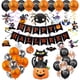 thumbnail image 1 of Conjunto Decoraciones Globos Halloween Colgando Banner Feliz Halloween Araña Calabaza yeacher pancarta colgante, 1 of 4