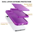 thumbnail image 7 of Compatible with iPhone 16e Wallet Phone Case,Back Flip Kickstand,With Card Holder(Store 4-5 Cards and Folded Money),Built-in Mirror,Heavy Duty Shockproof Anti-Scratch Phone Case,Darkpurple, 7 of 7