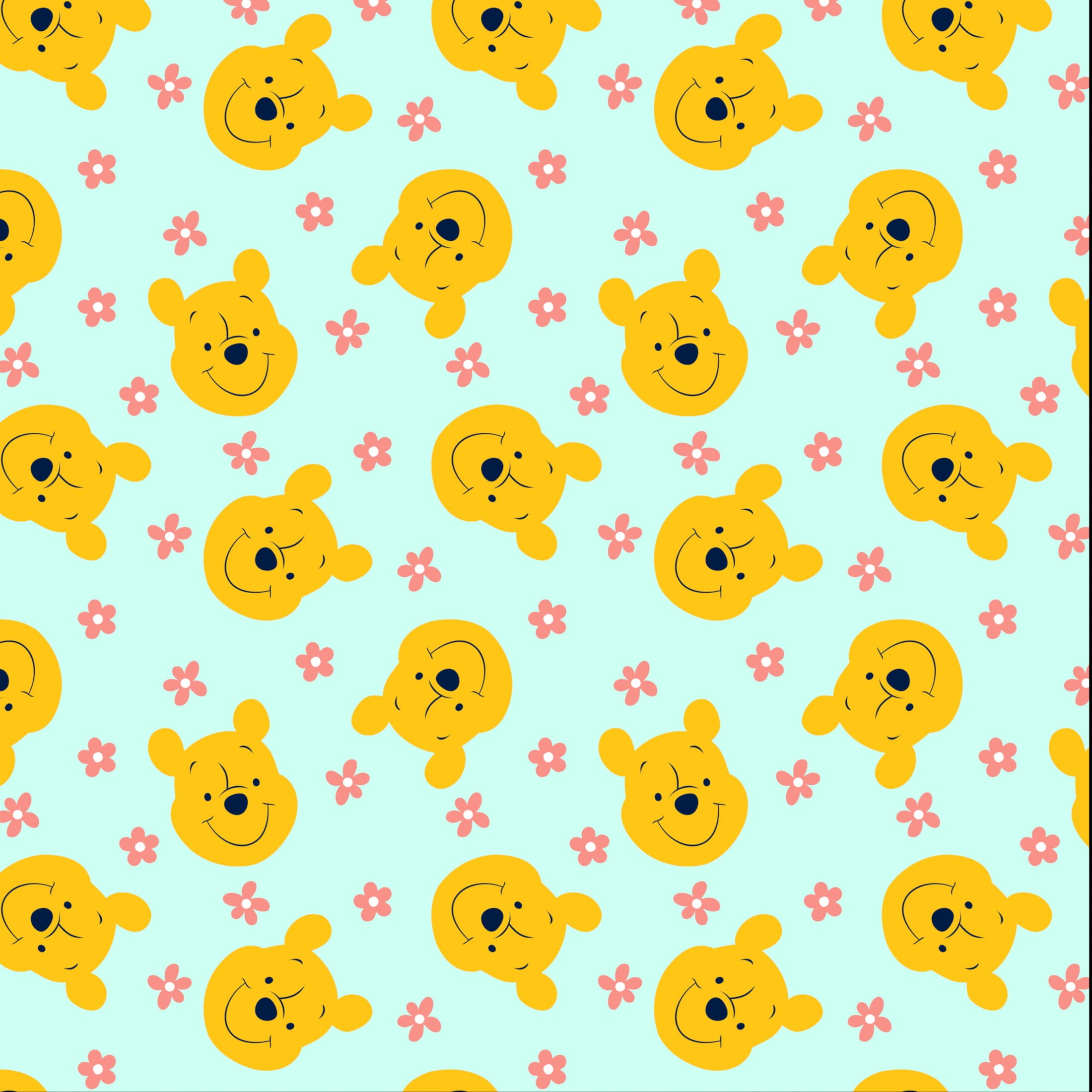 Springs Creative Disney Pooh Springtime Toss Fat Quarter Fabric