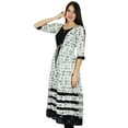 thumbnail image 3 of Bimba Womens 2 Piece Anarkali kurta Printed Rayon Kurti Designer Blouse, 3 of 8