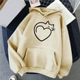 thumbnail image 2 of DDAPJ pyju Womens Heart Print Hoodie 2023 Fall Fashion,Loose Casual Drawstring Pullover Hoodie for Cat Lover Oversized Long Sleeve Hooded Sweatshirt with Kangaroo Pocket, 2 of 4